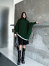 Diagonal Knit Poncho Top